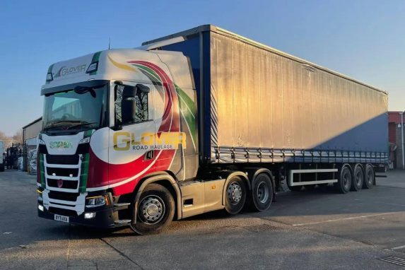 Glover lorry fully loaded